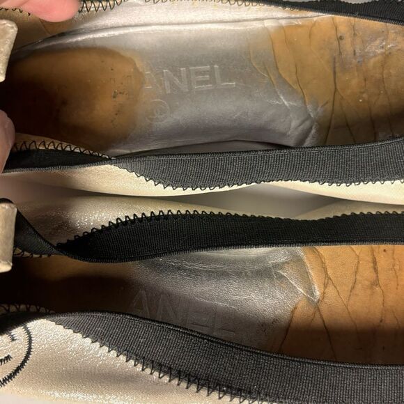 CHANEL Stretch Spirit Interlocking CC Logo Ballet Flat - Picture 8 of 14